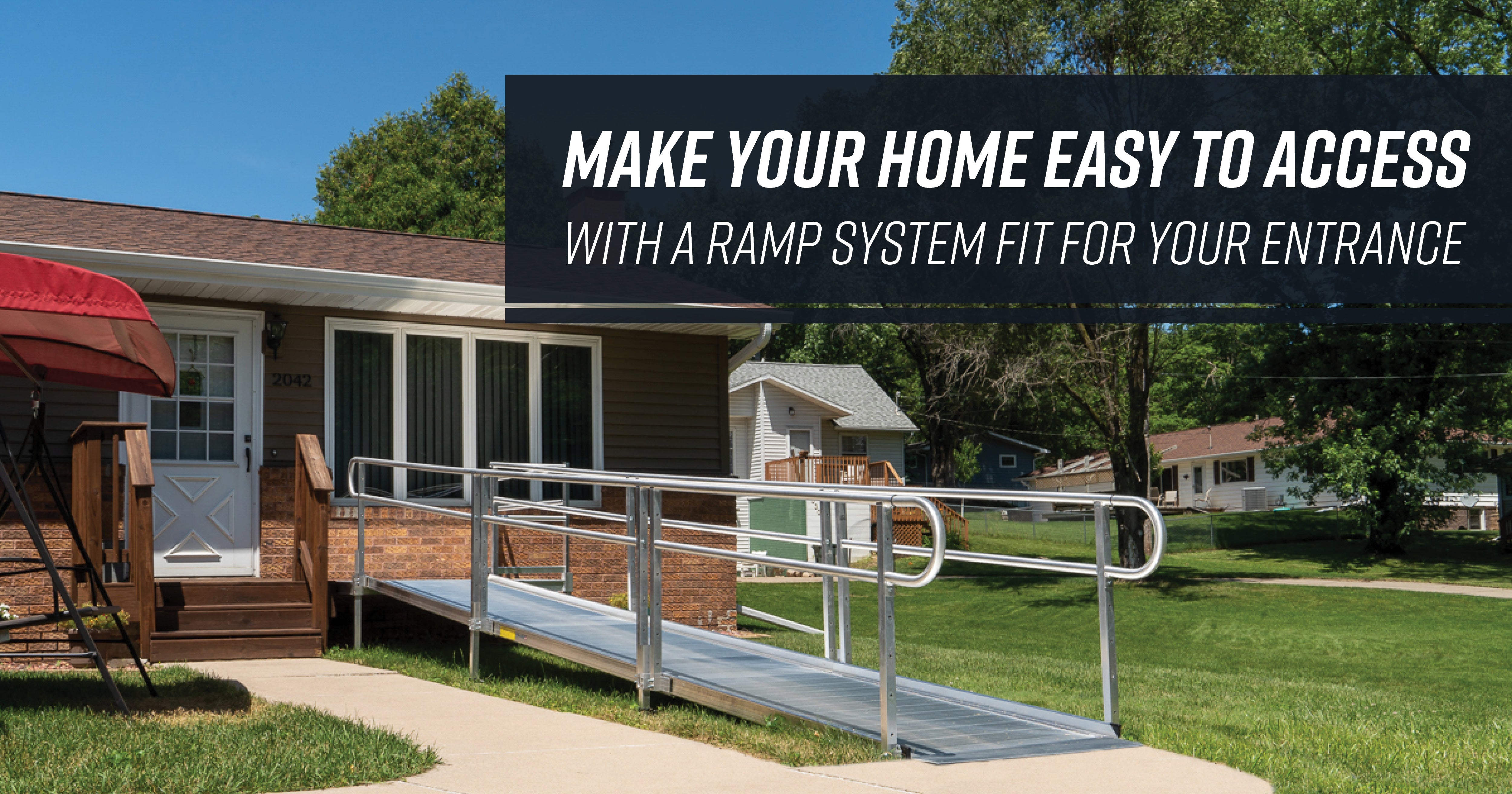 Expanded Metal Ramp PATHWAY 3G 4 ft. Straight Aluminum Wheelchair Ramp Kit with Expanded M ...